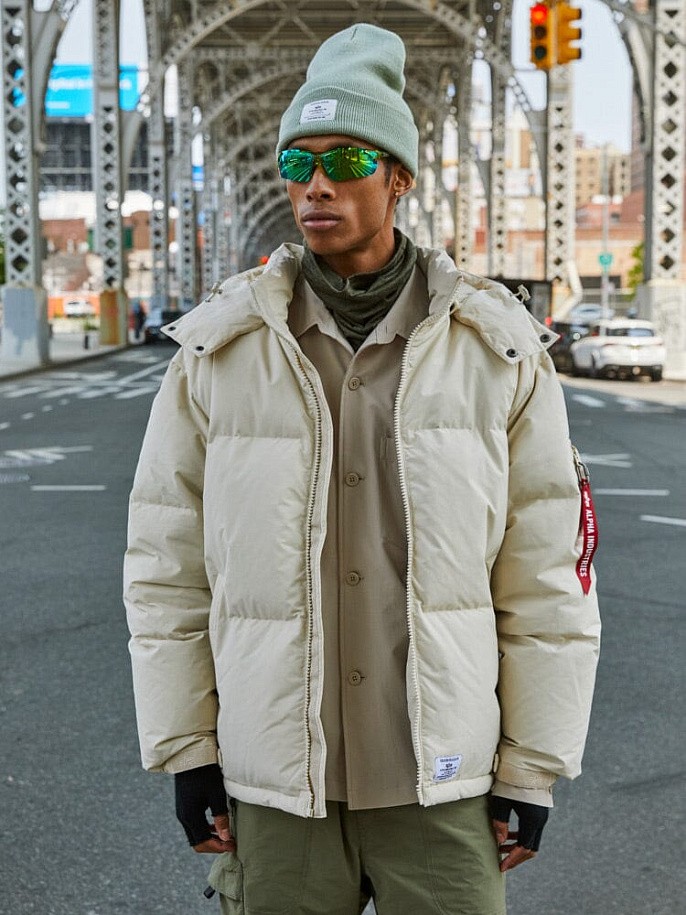 Мужской пуховик Alpha Industries Puffer Parka Limestone