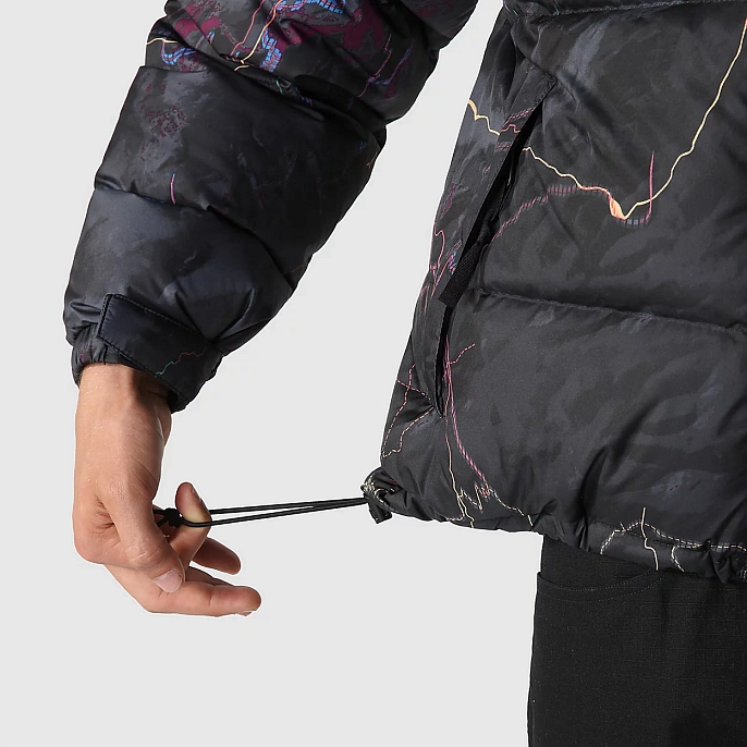 Пуховик мужской The North Face 1996 Retro Nuptse Jacket TNF Black Trail Glow Print