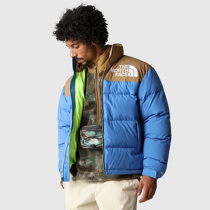 Пуховик мужской The North Face '92 Low-Fi Hi-Tek Nuptse Jacket Super Sonic Blue/Utility Brown